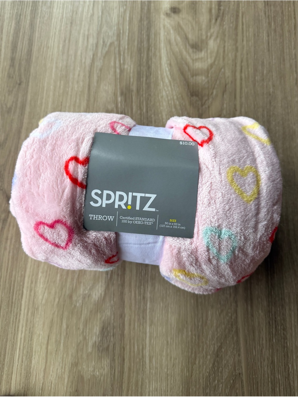 Target Pink Heart Plush Throw Blanket
